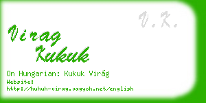 virag kukuk business card